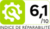 Indice de réparabilité 6,1 sur 10