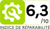 Indice de réparabilité 6,3 sur 10