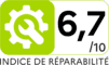 Indice de réparabilité 6,7 sur 10